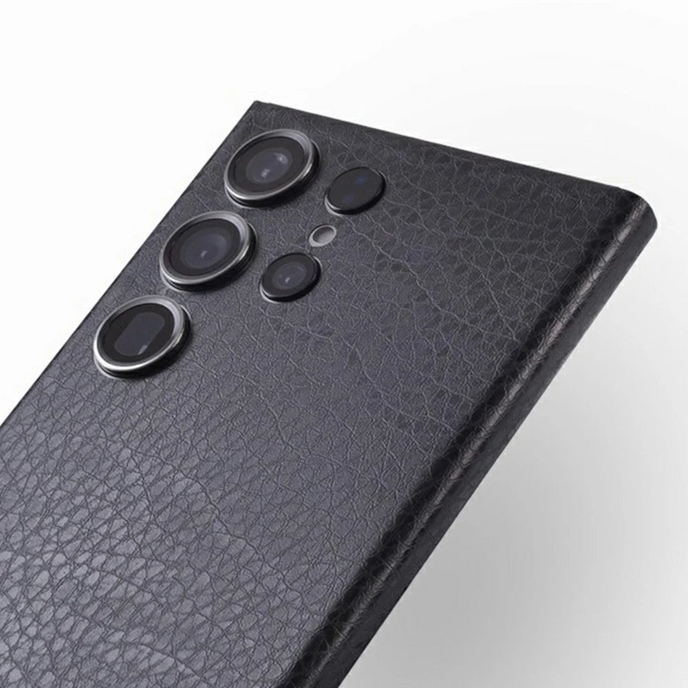 For Samsung Galaxy S24 Ultra Rear Screen Protector Pattern Design Phone Back Film with Paper Box - Leather Texture - 7