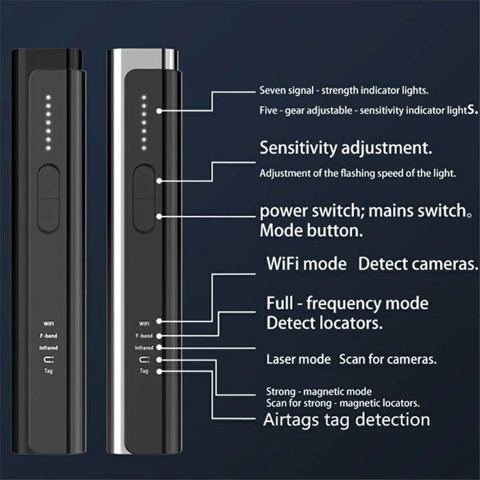 Anti Spy Camera Detector WiFi Locator Signal Scanner Infrared Hidden Camera Finder Tracker - 5