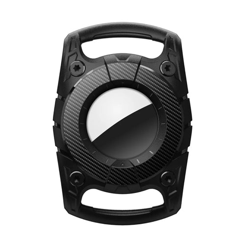 For AirTag Locator Waterproof Protective Case TPU + PC Portable Wireless Tracker Shockproof Cover - Black - 1