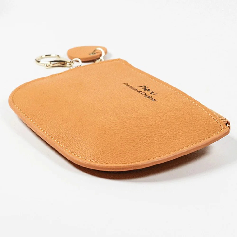 PIERU KL21729 Slim Fashion Zipper Mini Wallet Coin Purse for Women Casual Stylish Change Purse - Yellow - 5