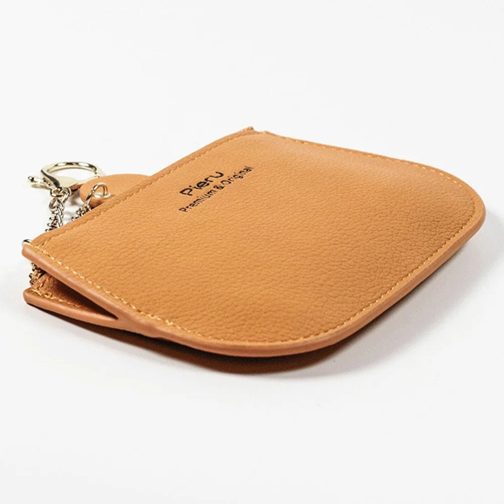 PIERU KL21729 Slim Fashion Zipper Mini Wallet Coin Purse for Women Casual Stylish Change Purse - Yellow - 6