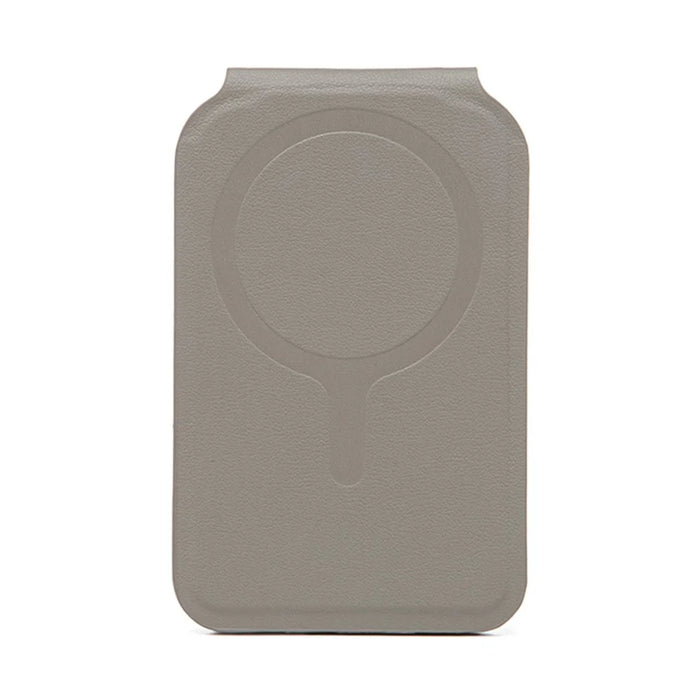 Leather Hinge Mirror Kickstands for Cell Phone Back Magnetic Card Holder Multi-Function Adjustable Angle - Grey - 3