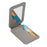 Leather Hinge Mirror Kickstands for Cell Phone Back Magnetic Card Holder Multi-Function Adjustable Angle - Grey - 4