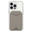 Leather Hinge Mirror Kickstands for Cell Phone Back Magnetic Card Holder Multi-Function Adjustable Angle - Grey - 5