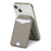 Leather Hinge Mirror Kickstands for Cell Phone Back Magnetic Card Holder Multi-Function Adjustable Angle - Grey - 6