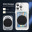 Clear Magnetic Phone Card Holder Kickstand Multi Angle Adjustable Metal PC Sliding Design Card Holder - Black - 5