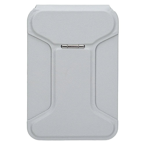 I-Type Kickstand Magnetic Adjustable Angle Metal + PU Leather Handheld Phone Holder Stand - Grey - 1