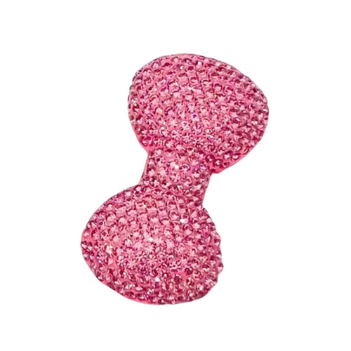 40x22mm DIY Phone Case Charms Rhinestone Decorated Clay Bowknot Ornament Accessory - Pink - 1