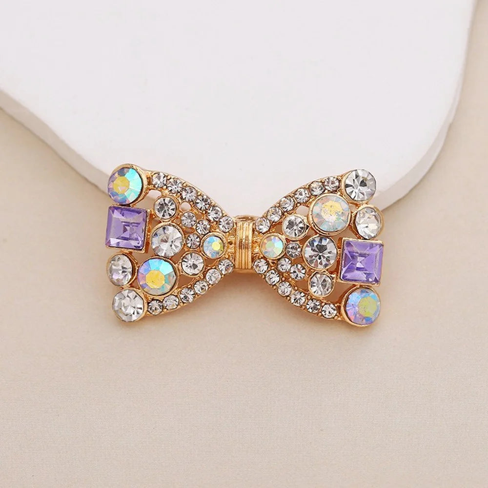 DIY Phone Case Charms Bow Decorations 3D Blinged Charms Accessory - Rhinestone / White - 2