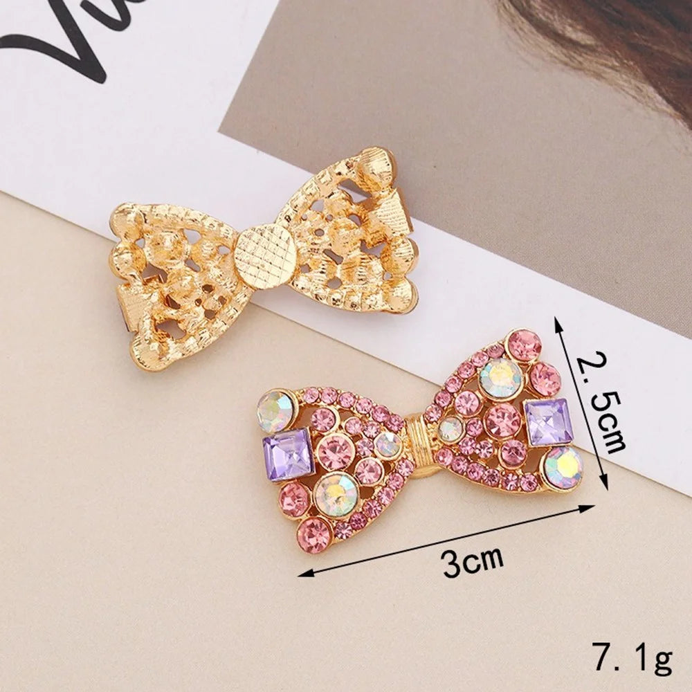 DIY Phone Case Charms Bow Decorations 3D Blinged Charms Accessory - Rhinestone / White - 3