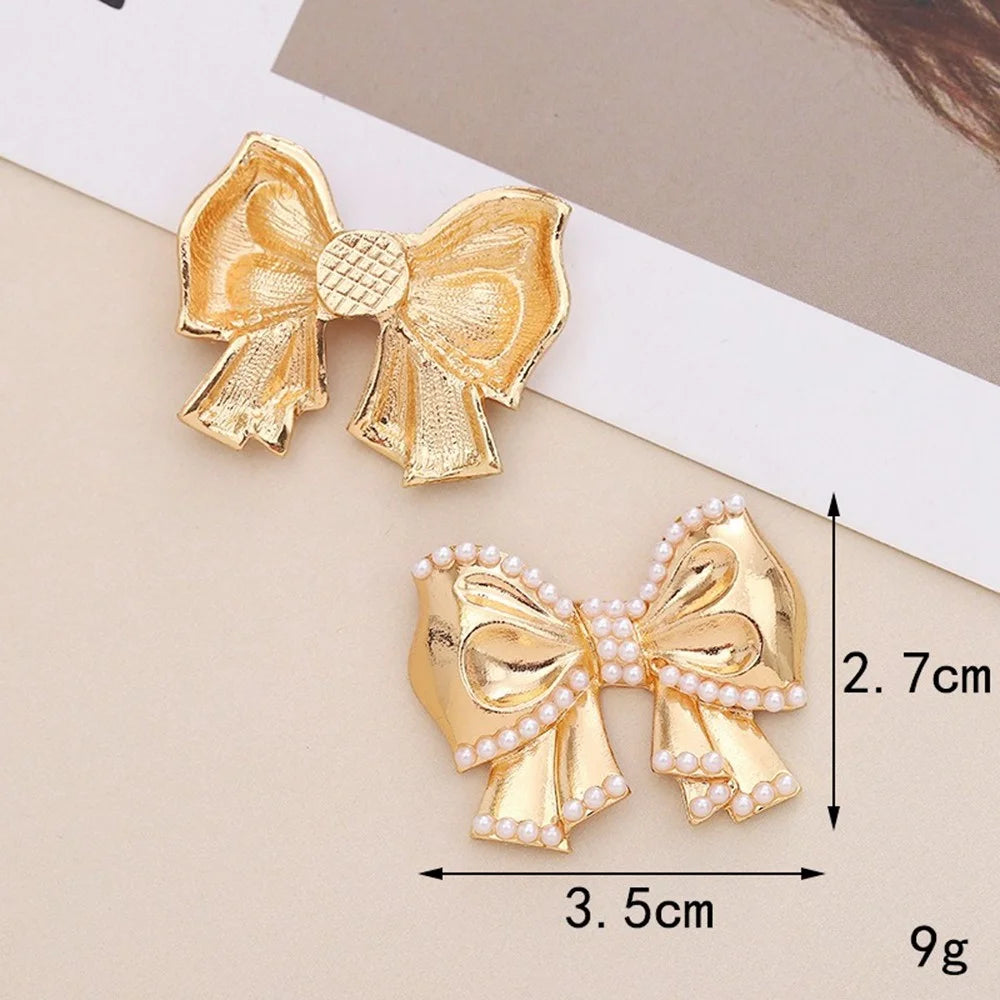 DIY Phone Case Charms Bow Decorations 3D Blinged Charms Accessory - Rhinestone / White - 5