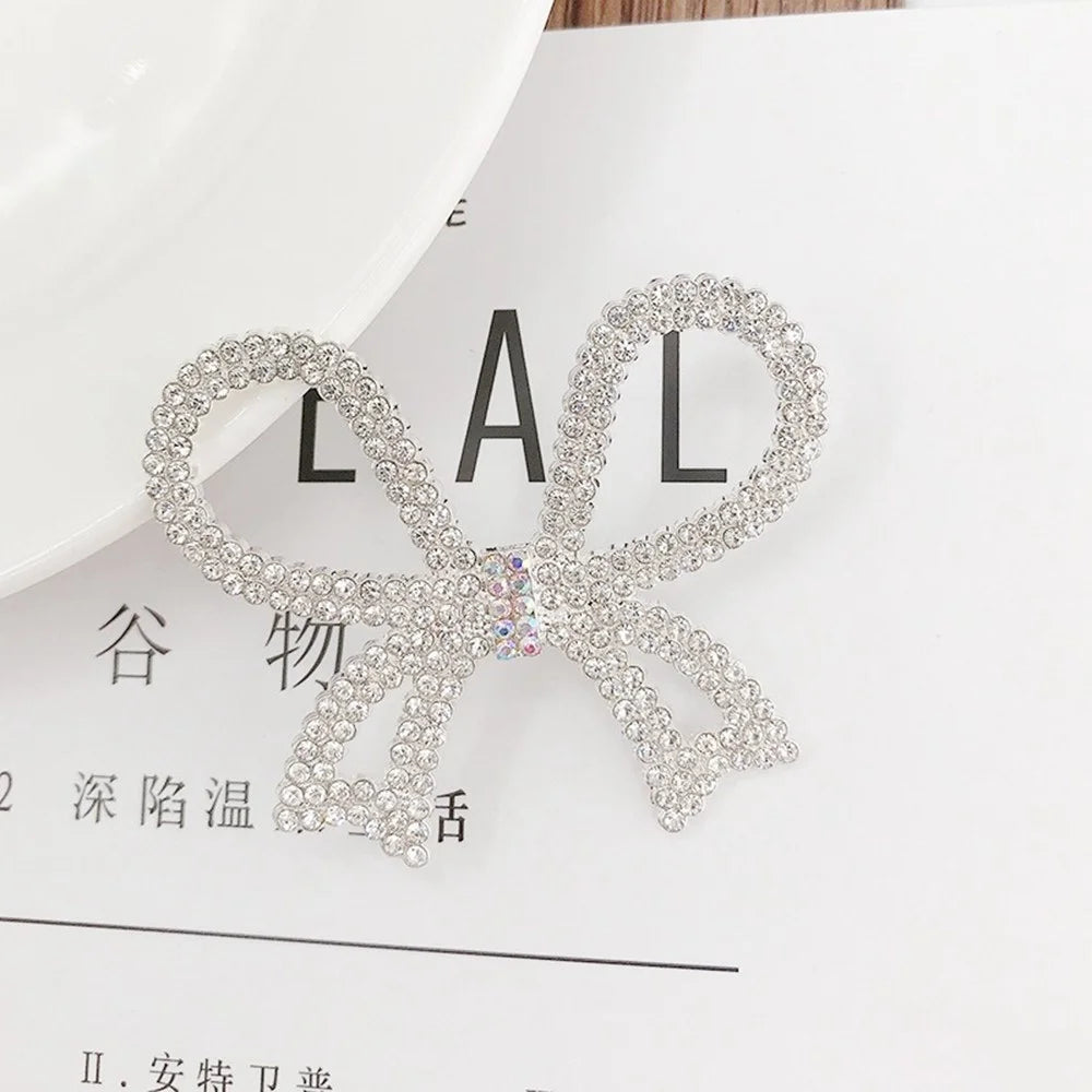 Rhinestone Bow Phone Case Charms DIY Accessory Alloy Handmade Ribbon Design Phone Shell Decorations - 2