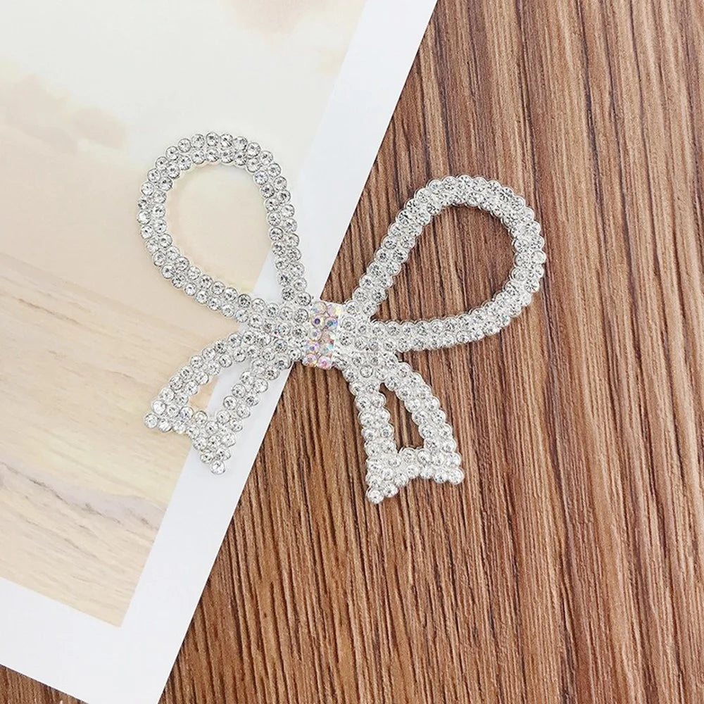 Rhinestone Bow Phone Case Charms DIY Accessory Alloy Handmade Ribbon Design Phone Shell Decorations - 5