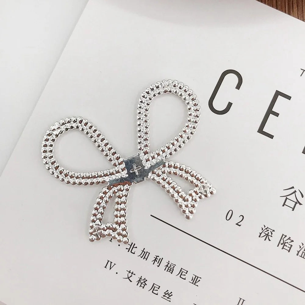 Rhinestone Bow Phone Case Charms DIY Accessory Alloy Handmade Ribbon Design Phone Shell Decorations - 6
