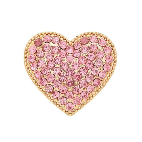 Chic Heart Shaped DIY Phone Case Charms Blinged Decorations Phone Shell Accessories - Rhinestone / Pink - 1