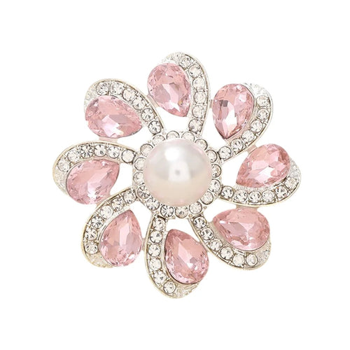 DIY Phone Case Charms Rhinestones Flower Decoration Phone Shell Accessories - Water Drop / Pink - 1