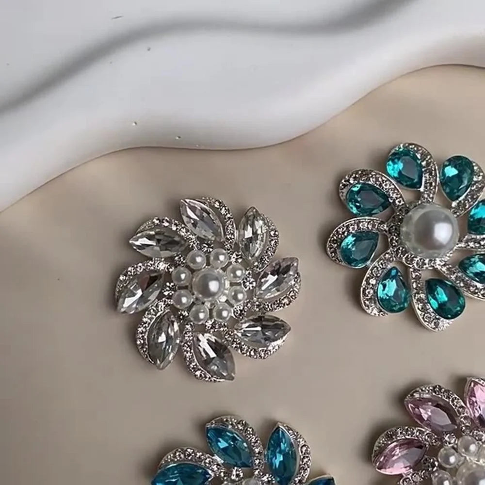 DIY Phone Case Charms Rhinestones Flower Decoration Phone Shell Accessories - Water Drop / Pink - 5
