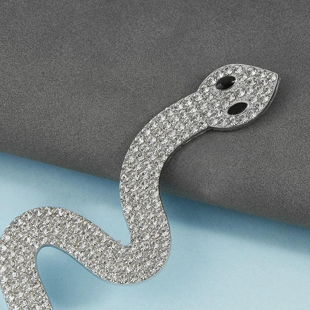 DIY Phone Case Charms Alloy + Rhinestone Decor Snake Shape Handmade Crafts Accessories - 2