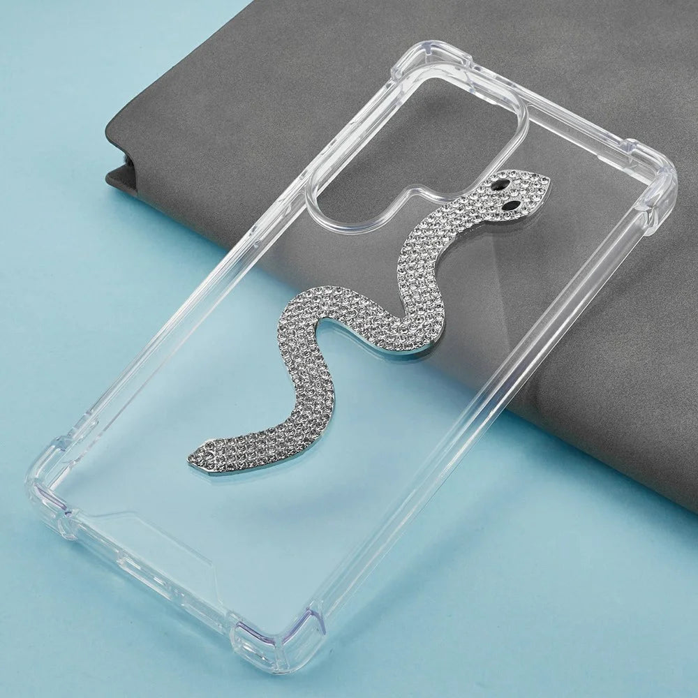DIY Phone Case Charms Alloy + Rhinestone Decor Snake Shape Handmade Crafts Accessories - 5