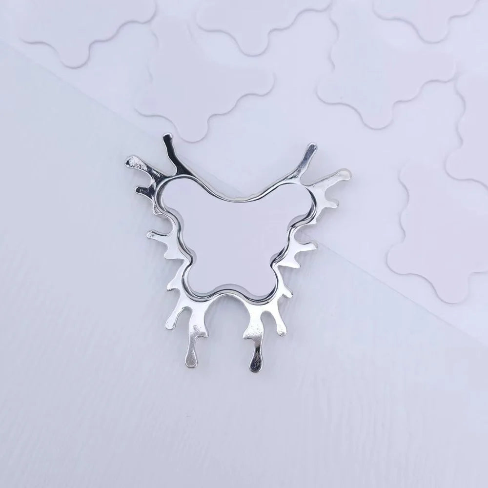 DIY Phone Case Charms Silver Plated Rhinestone Decor Butterfly Mirror Design Phone Shell Accessories - 3