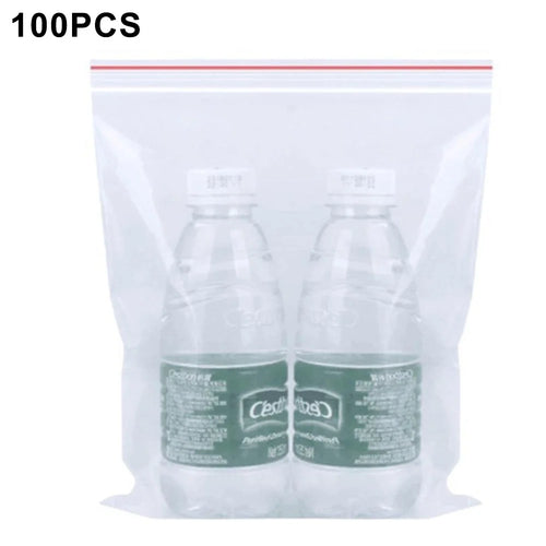 100Pcs 45x55cm Thicken PE Resealable Bags 0.16mm Clear Food Storage Freezing Organization Pouches - 1