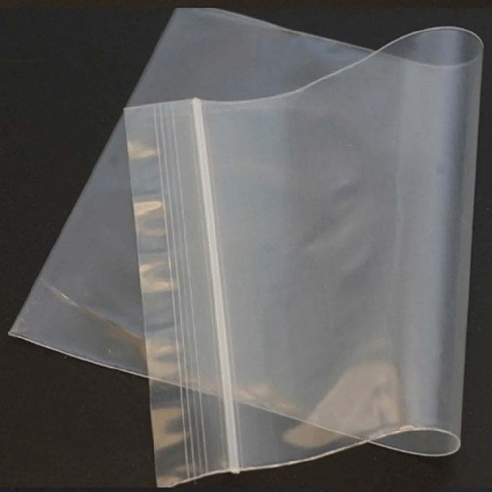 100Pcs 45x55cm Thicken PE Resealable Bags 0.16mm Clear Food Storage Freezing Organization Pouches - 2