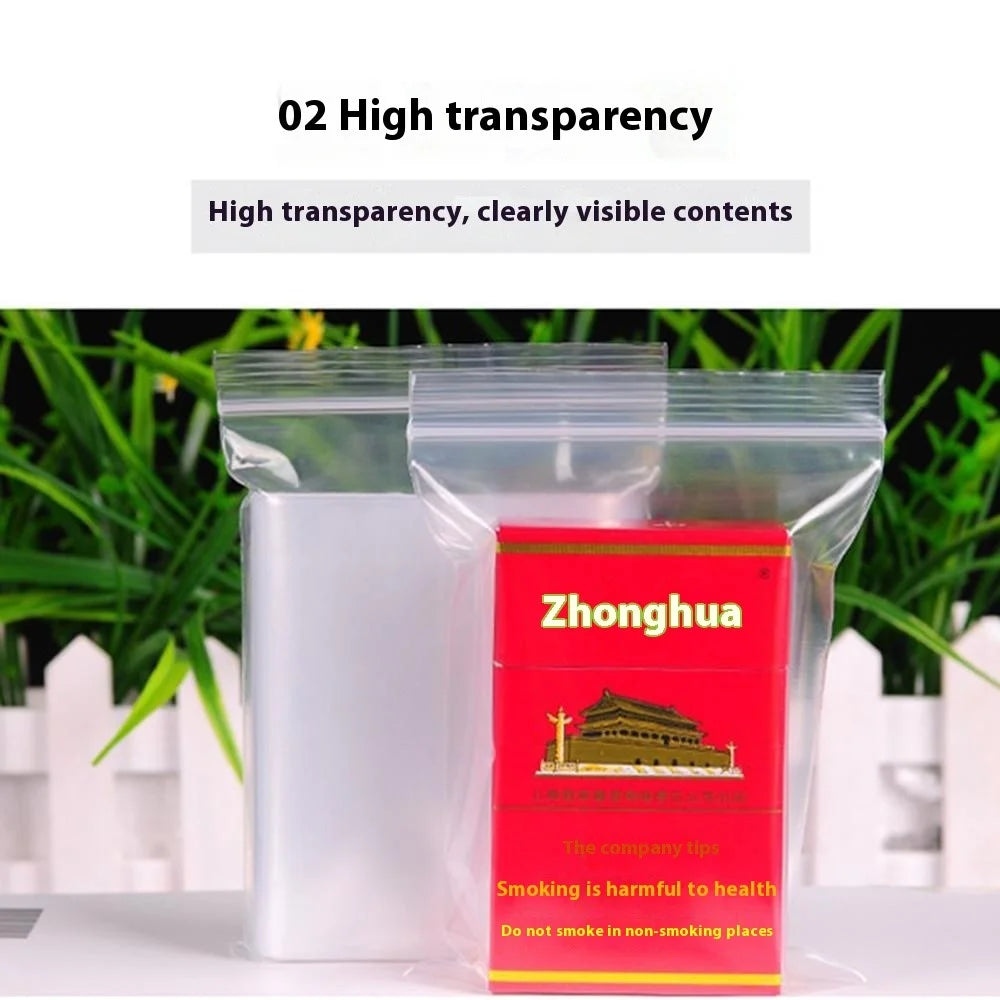 100Pcs 45x55cm Thicken PE Resealable Bags 0.16mm Clear Food Storage Freezing Organization Pouches - 5