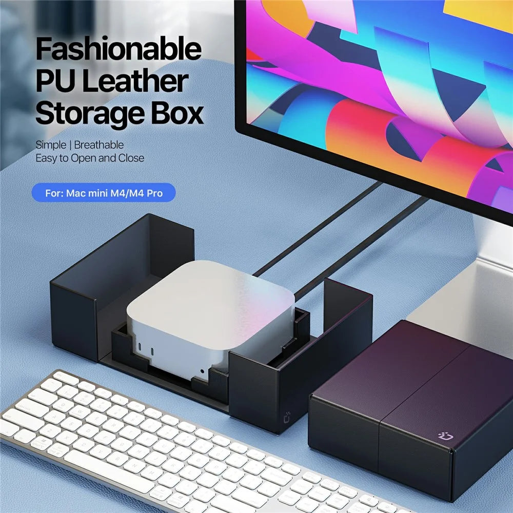 DUX DUCIS For Mac Mini M4  /  M4 Pro Protective Case Magnetic Closure Heat Dissipation Leather Cover - 3