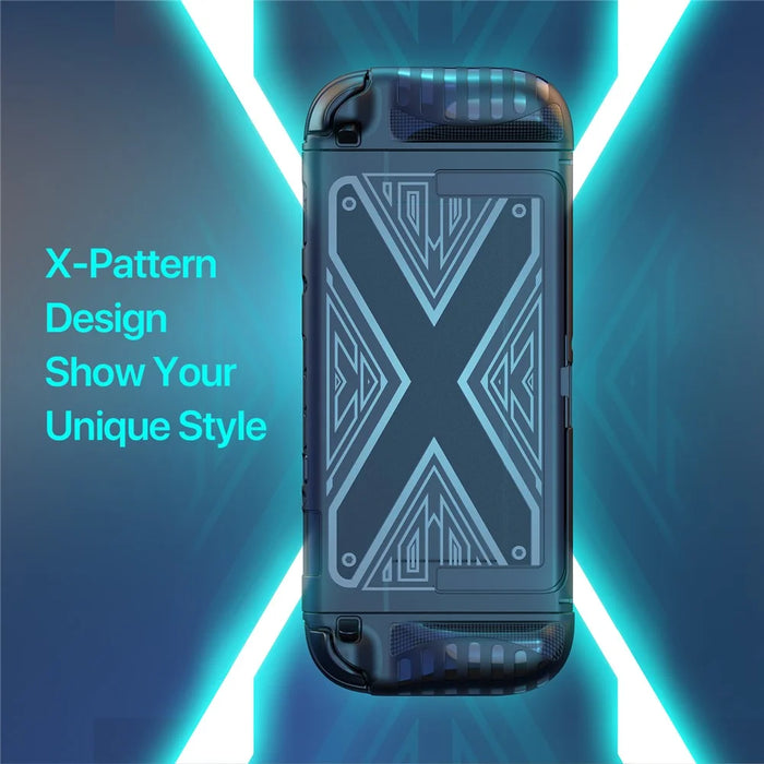 DUX DUCIS For Nintendo Switch 2 Grip Case  Slim PC + TPU Case Protectors with X-Shaped Pattern - Black - 5