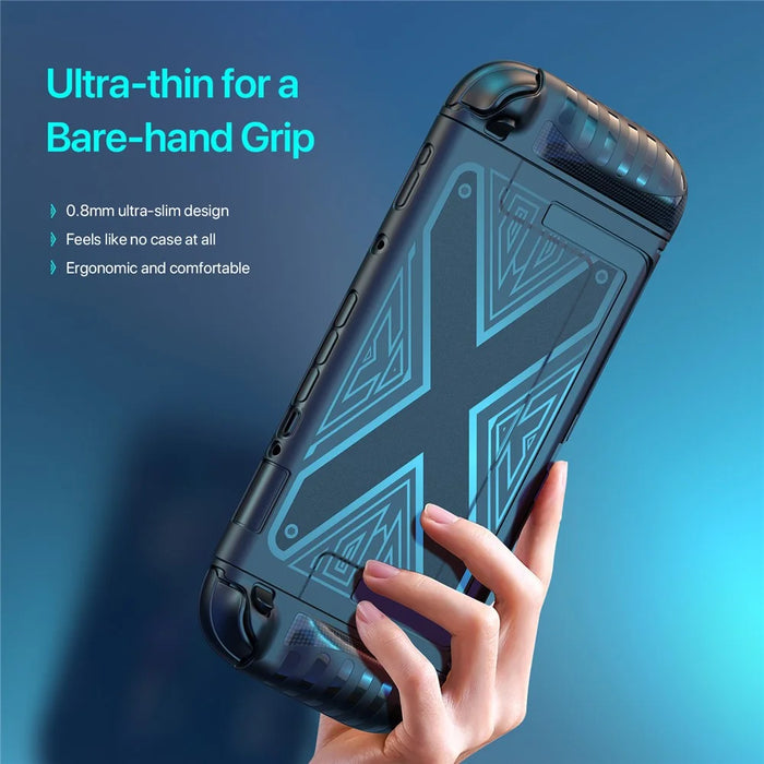 DUX DUCIS For Nintendo Switch 2 Grip Case  Slim PC + TPU Case Protectors with X-Shaped Pattern - Black - 7