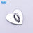 10Pcs / Pack Metal Phone Charm Hook Electroplate Ring Gripper for Phone Case DIY Accessories - Silver Heart - 1