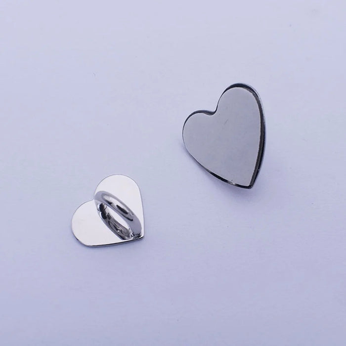 10Pcs / Pack Metal Phone Charm Hook Electroplate Ring Gripper for Phone Case DIY Accessories - Silver Heart - 4