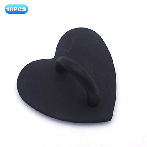 10Pcs / Pack Phone Charm Hook Cute Heart Ring for Tassel DIY Accessories Phone Charms Gripper - Black - 1