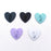 10Pcs / Pack Phone Charm Hook Cute Heart Ring for Tassel DIY Accessories Phone Charms Gripper - Black - 2