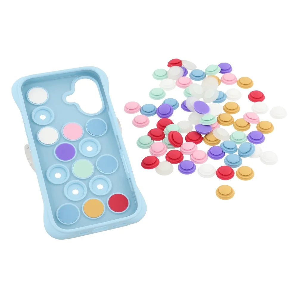 10Pcs / Pack Phone Case Charms DIY Accessories Silicone Dots for Hole Phone Cover - Red - 4