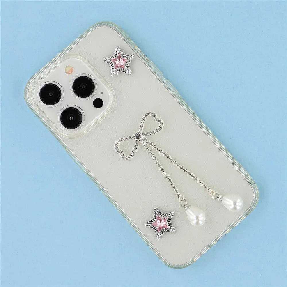 DIY Phone Case Accessory Kit Tassel Star Charm Set with 1 Tassel 2 Stars - 2