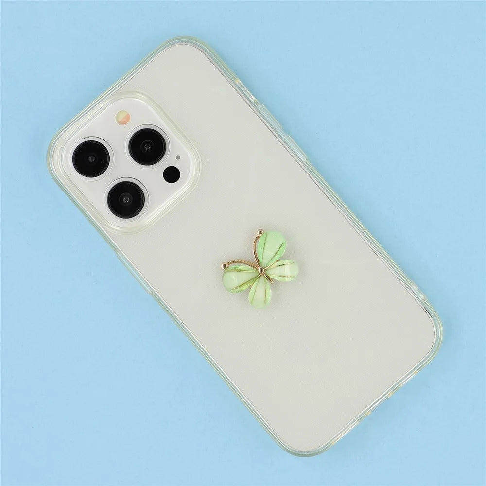 DIY Phone Case Accessory Butterfly Charm Metal Rhinestone Decoration - Green - 2
