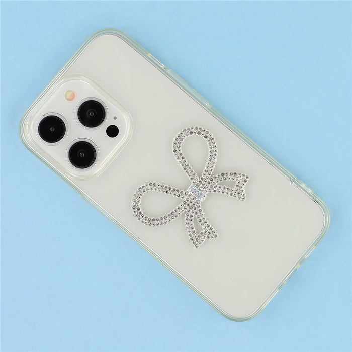 DIY Phone Case Accessory Large Butterfly Bow Charm Metal Rhinestone Decoration - 2