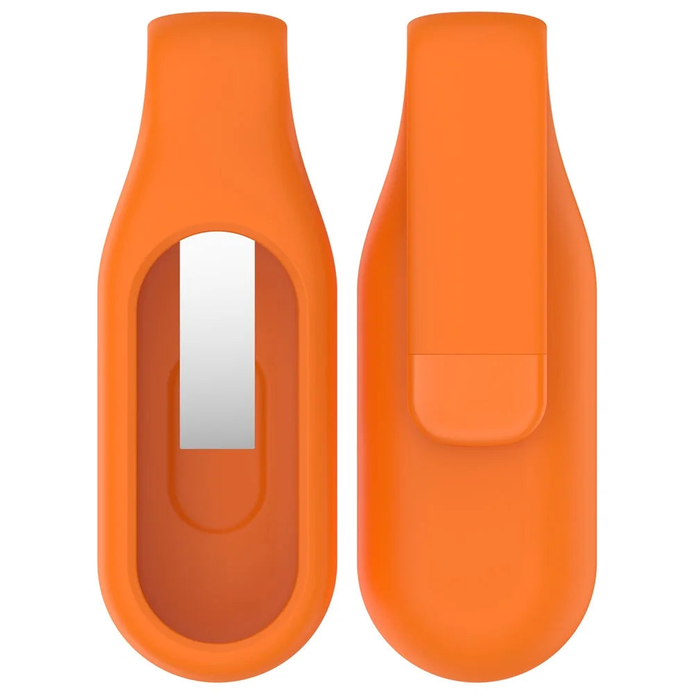 For Xiaomi Smart Band 10  /  9  /  8 Clip-On Holder Silicone Wristband Replacement - Orange - 6