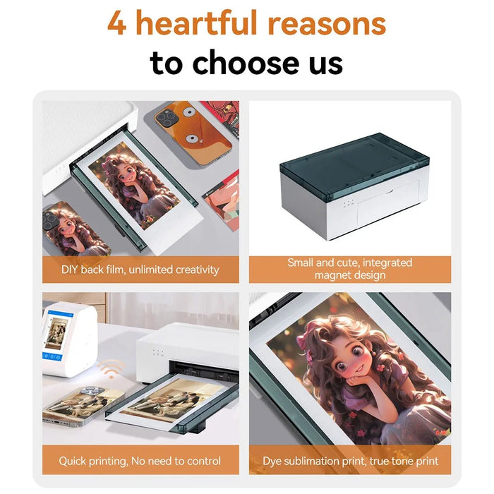 DIY Photo Printer Sublimation Machine for Phone Back Film Customization 300DPI - EU Plug - 2