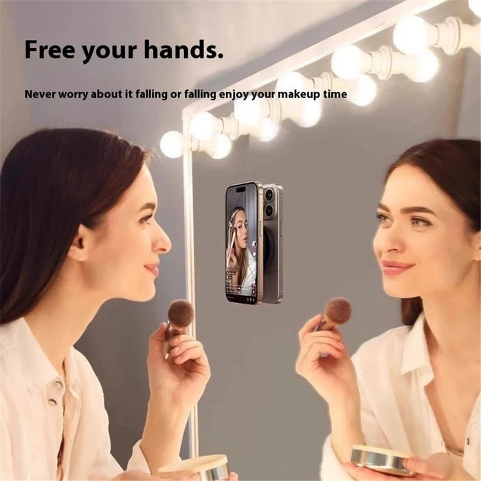 X-LEVEL Silicone Suction Cup Magnetic Phone Mount Holder Strong Magnet Hands-Free - Black - 4