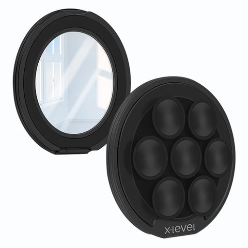 X-LEVEL Magnetic Phone Holder Stand Rotatable Suction Cup Mount for Multiple Devices Desktop / Car Use - Black - 1