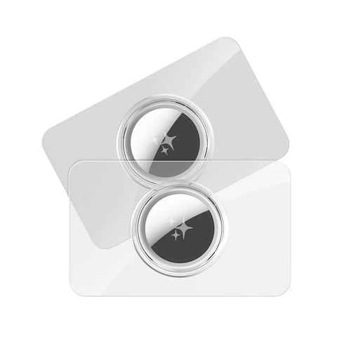 DUX DUCIS For AirTag  2Pcs/Set PC Protective Case Card-Shaped Ultra-Thin Cover -  Black+Transparent - 1