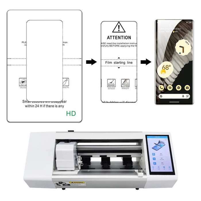 F5-290PRO 21 Inch Automatic Film Feeding Cutting Machine BT WiFi Dual System for Mobile Phones - EU Plug - 2