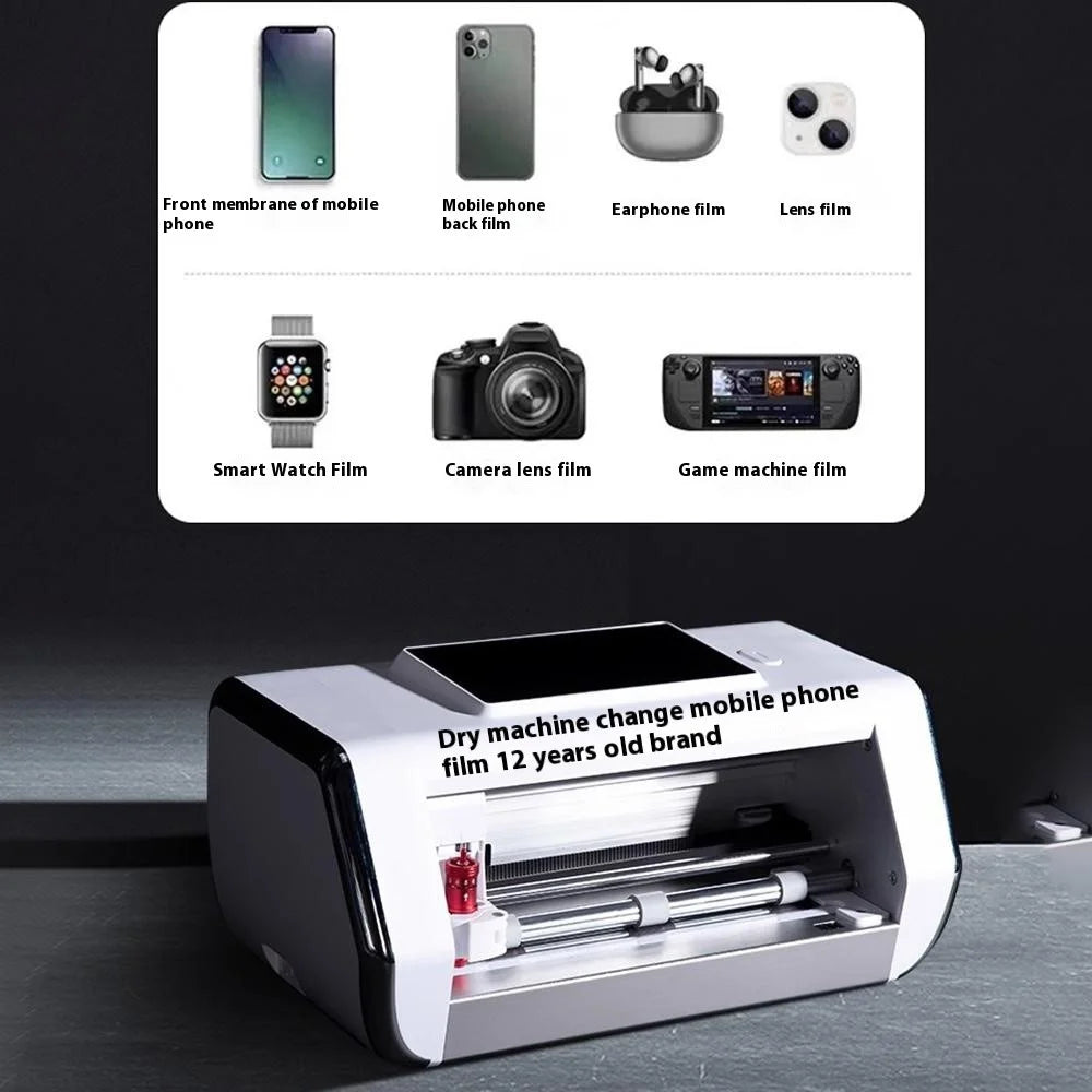 QIANJIBIAN Automatic Phone Screen Protector Cutting Machine Bluetooth-Compatible Auto Model Update Soft Film Feeding Machine - EU Plug - 2