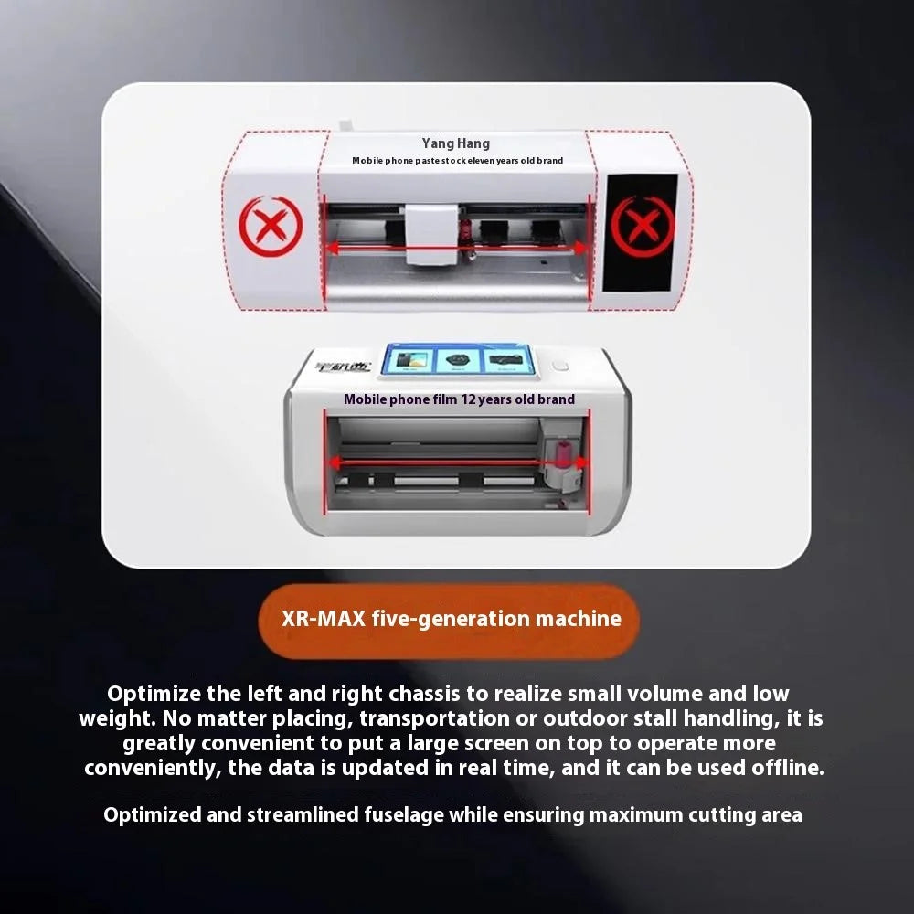 QIANJIBIAN Automatic Phone Screen Protector Cutting Machine Bluetooth-Compatible Auto Model Update Soft Film Feeding Machine - EU Plug - 4