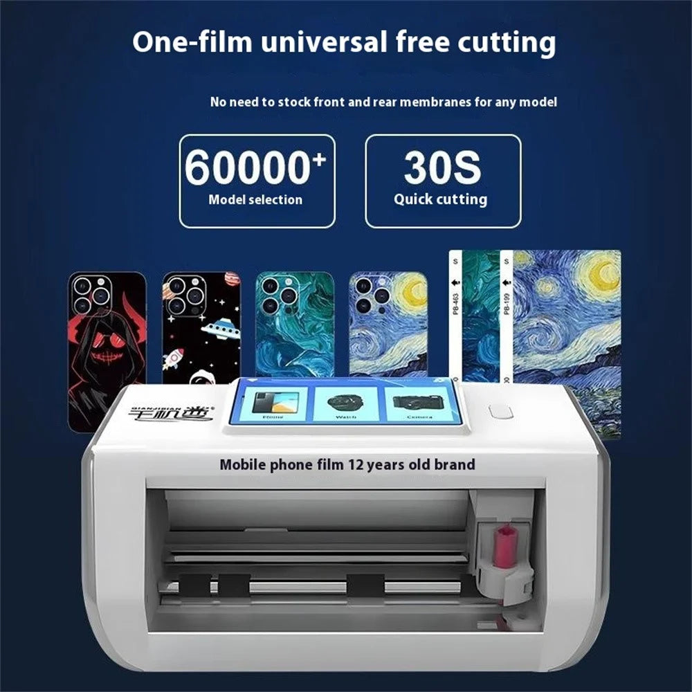 QIANJIBIAN Automatic Phone Screen Protector Cutting Machine Bluetooth-Compatible Auto Model Update Soft Film Feeding Machine - EU Plug - 5