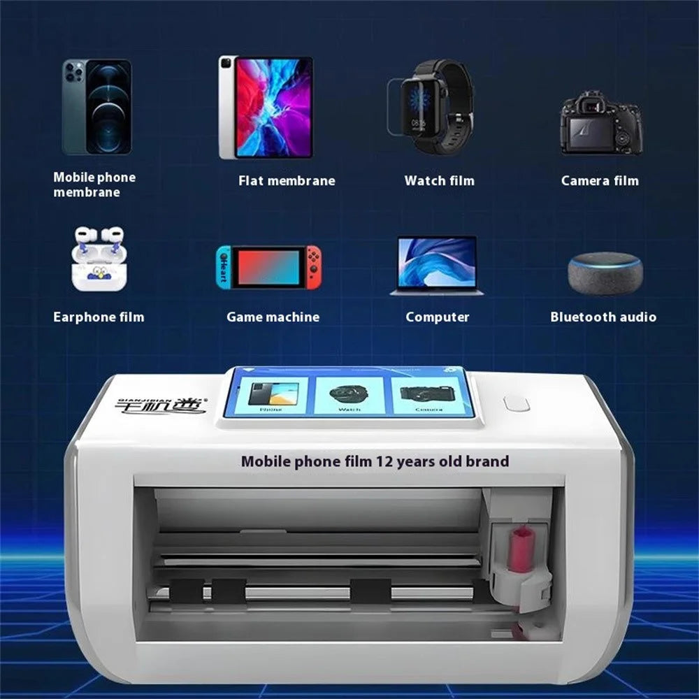 QIANJIBIAN Automatic Phone Screen Protector Cutting Machine Bluetooth-Compatible Auto Model Update Soft Film Feeding Machine - EU Plug - 6