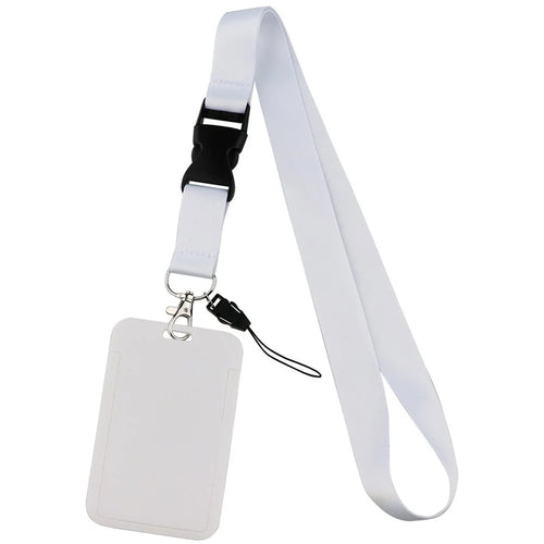 YZ681 Phone Lanyard with Card Holder Solid Color Buckle Attachment for Exhibitions / Employee - YZ681-12 - 1