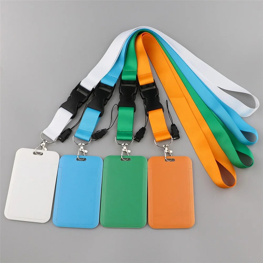 YZ681 Phone Lanyard with Card Holder Solid Color Buckle Attachment for Exhibitions / Employee - YZ681-12 - 4